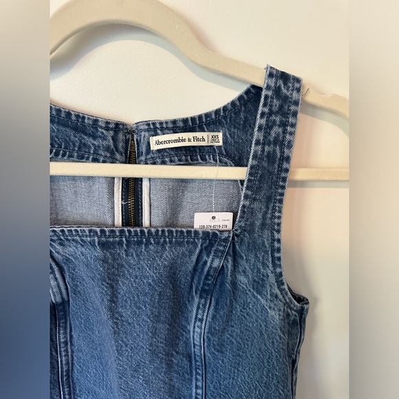 Abercrombie & Fitch Denim Mini Dress, Women’s Size XXS, Medium Wash - Picture 8 of 9